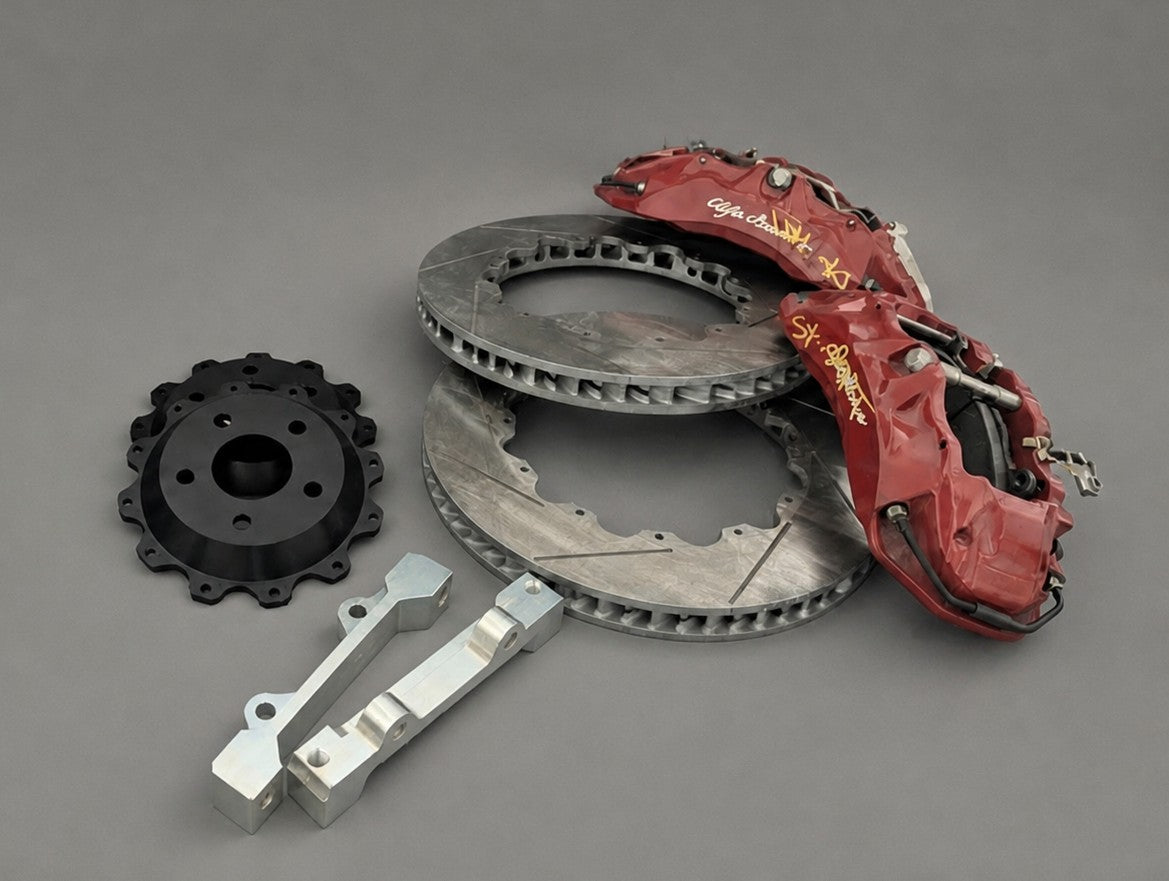 Kit Impianto Frenante Anteriore Maggiorato 6 pompanti Brembo per Lancia Delta Evoluzione (mozzo 5 fori)