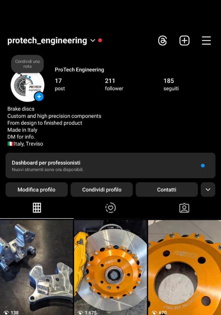 screenshot pagina instagram