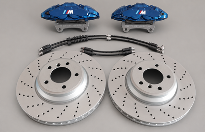 Kit Impianto Frenante Maggiorato Anteriore 4 pompanti Brembo 348x30 per BMW Serie E/F 1 2 3 4 (non M)